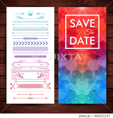 Vector image of Cheery save the date invitation template 46022237