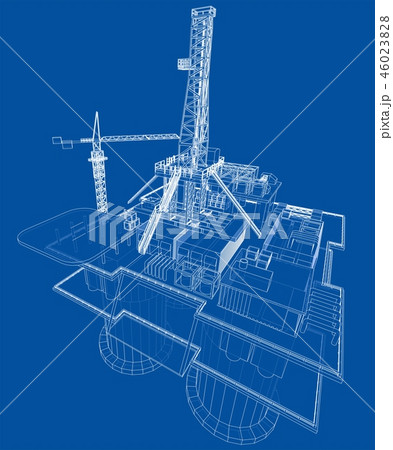 Offshore oil rig drilling platform concept 46023828