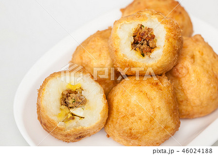 Preparation steps of Colombian stuffed potatoes Preparation steps of Colombian stuffed potatoes 46024188