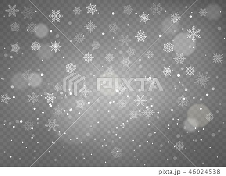 Winter snowfall background. Vector objects Winter snowfall background. Vector objects 46024538