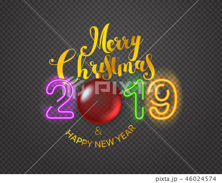 Merry Christmas and Happy New Year 2019のイラスト素材 [46024574] - PIXTA
