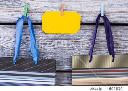 Two gift bags with satin handles. 46026304