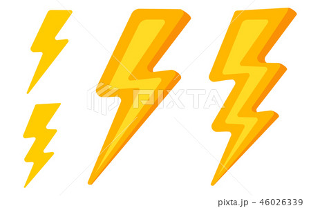 Vector set lightning icons. Vector set lightning icons. 46026339