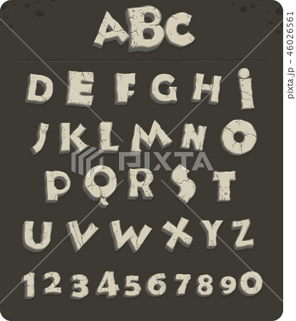 Old stone alphabet Old stone alphabet 46026561