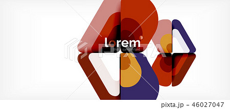 Colorful trendy geometric shapes background 46027047
