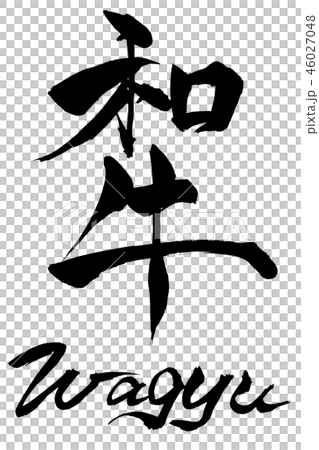 筆文字　Wagyu　和牛 46027048