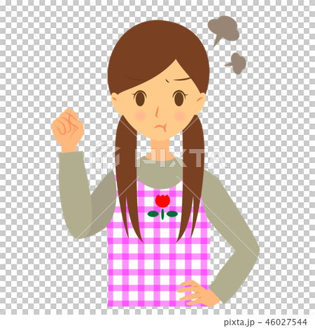 女性保育士　怒る　上半身 46027544