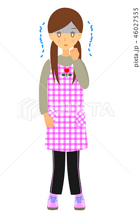 女性保育士　青ざめる　全身 46027555