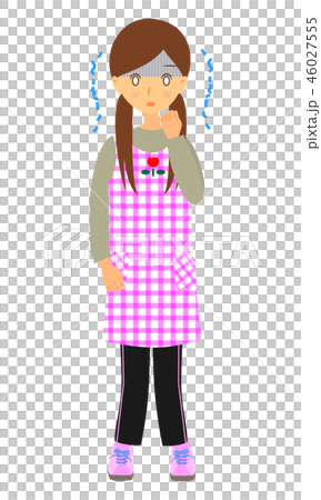 女性保育士　青ざめる　全身 46027555