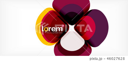 Abstract background - geometric multicolored round shapes composition. Trendy abstract layout 46027628