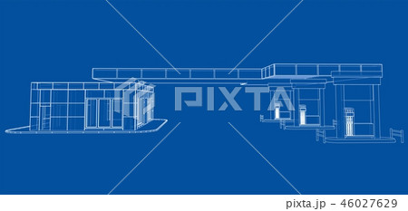 Gas Station. 3d illustration Gas Station. 3d illustration 46027629
