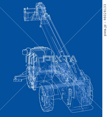 Forklift concept. 3d illustration 46028133