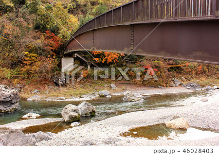 多摩川にかかる鵜の瀬橋(1) 多摩川にかかる鵜の瀬橋(1) 46028403