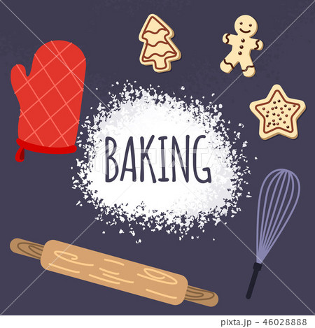 Bake poster master class. Flat flyer template 46028888