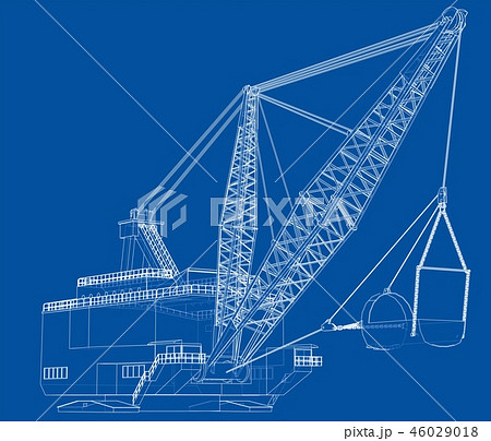 Dragline walking excavator Dragline walking excavator 46029018