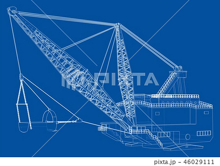 Dragline walking excavator Dragline walking excavator 46029111