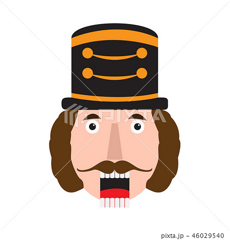 Isolated cute nutcracker soldier avatar Isolated cute nutcracker soldier avatar 46029540