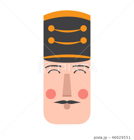 Isolated cute nutcracker soldier avatar Isolated cute nutcracker soldier avatar 46029551
