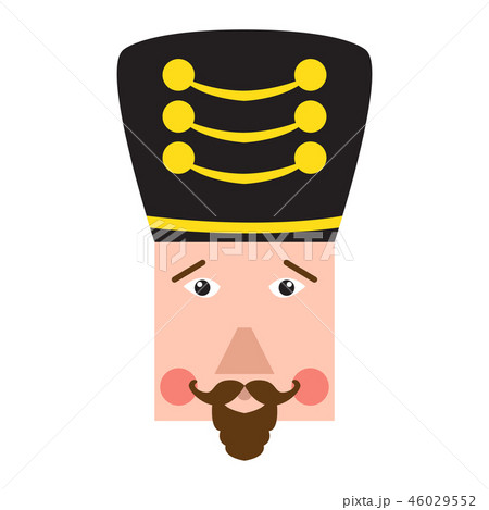 Isolated cute nutcracker soldier avatar Isolated cute nutcracker soldier avatar 46029552