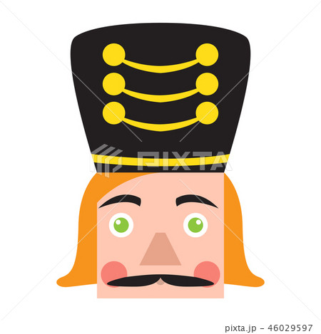 Isolated cute nutcracker soldier avatar Isolated cute nutcracker soldier avatar 46029597
