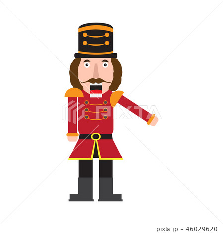 Isolated cute nutcracker soldier Isolated cute nutcracker soldier 46029620