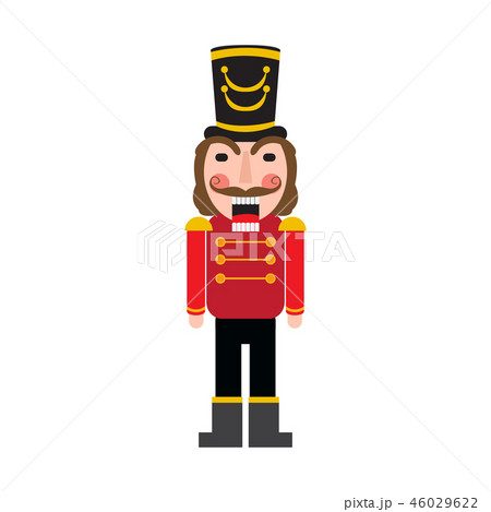 Isolated cute nutcracker soldier Isolated cute nutcracker soldier 46029622