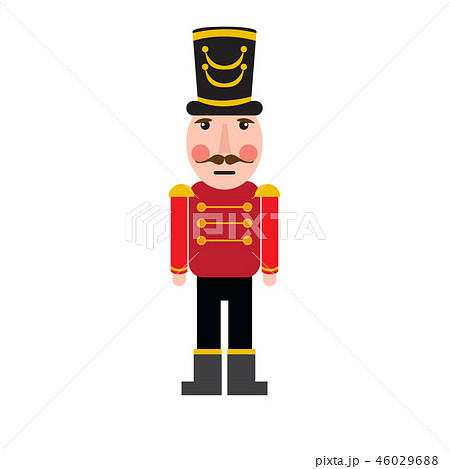 Isolated cute nutcracker soldier Isolated cute nutcracker soldier 46029688