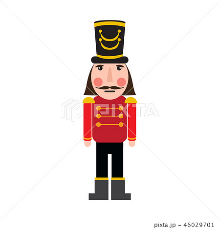 Isolated cute nutcracker soldier Isolated cute nutcracker soldier 46029701