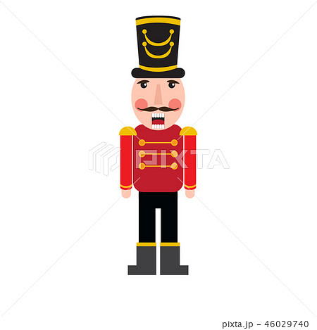Isolated cute nutcracker soldier Isolated cute nutcracker soldier 46029740