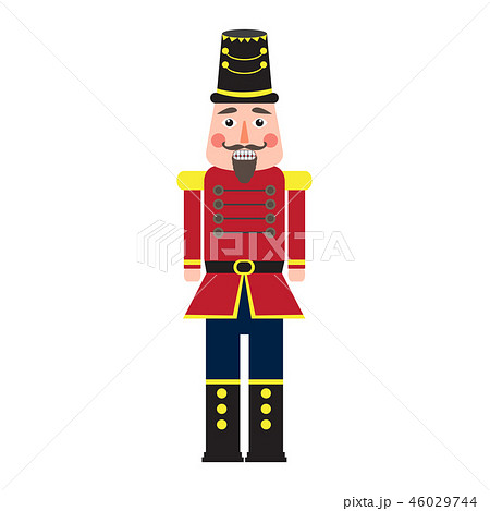 Isolated cute nutcracker soldier Isolated cute nutcracker soldier 46029744