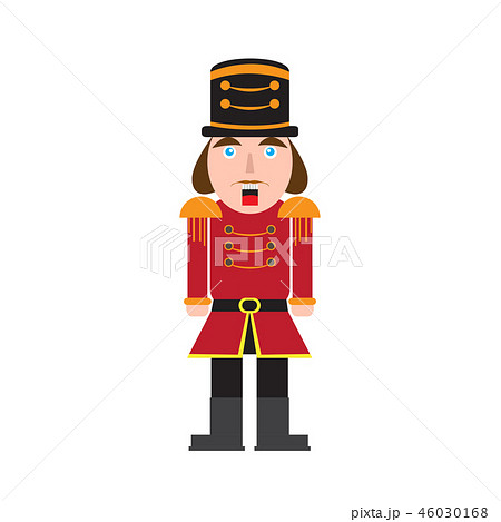 Isolated cute nutcracker soldier Isolated cute nutcracker soldier 46030168