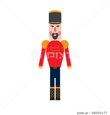 Isolated cute nutcracker soldier Isolated cute nutcracker soldier 46030177