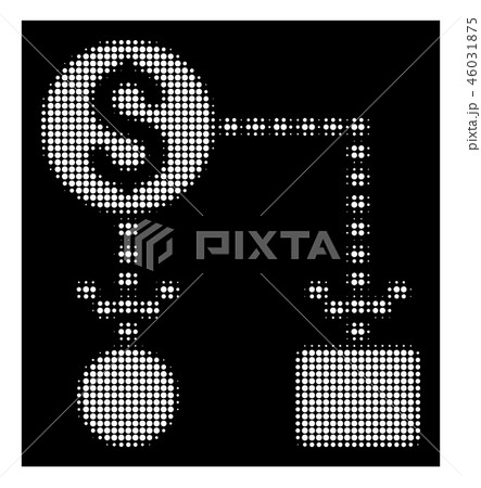 White Halftone Cashflow Scheme Icon 46031875