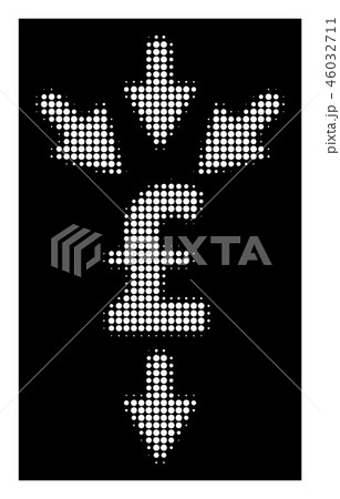 White Halftone Pound Combine Payments Icon White Halftone Pound Combine Payments Icon 46032711