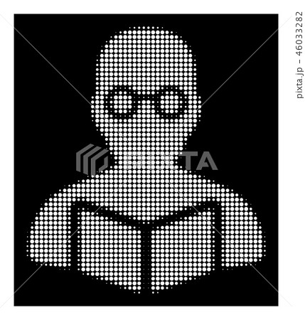 White Halftone Student Icon 46033282