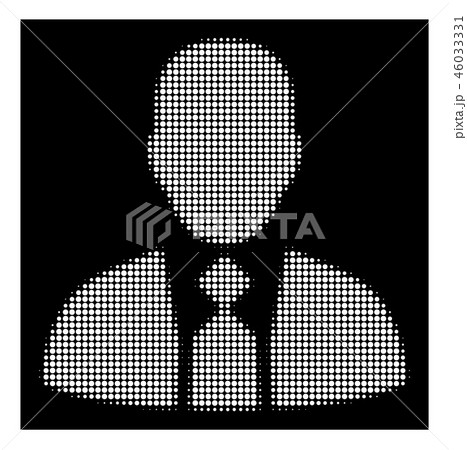 White Halftone Boss Icon 46033331