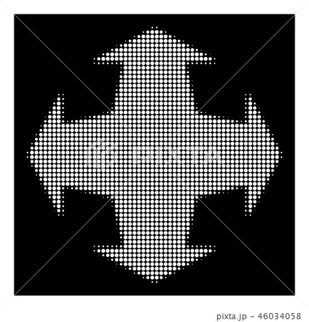 White Halftone Directions Icon White Halftone Directions Icon 46034058