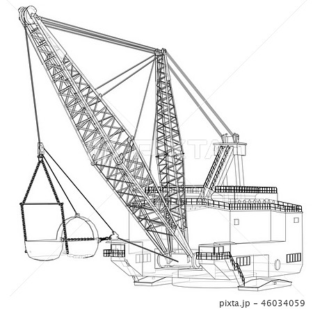 Dragline walking excavator Dragline walking excavator 46034059