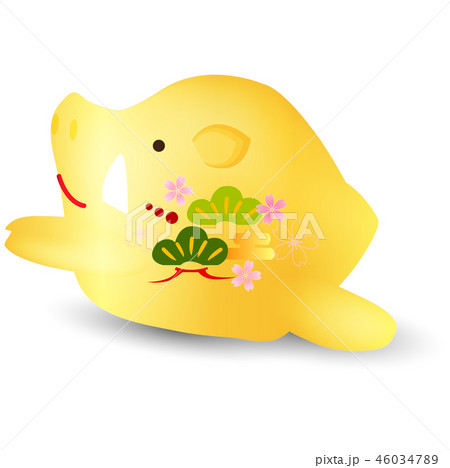 亥　縁起物　年賀状　アイコン 46034789