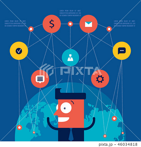 Happy excited businessman Business concept Happy excited businessman Business concept 46034818