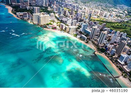 《ハワイ》ワイキキ上空・オアフ島《航空写真》 《ハワイ》ワイキキ上空・オアフ島《航空写真》 46035190
