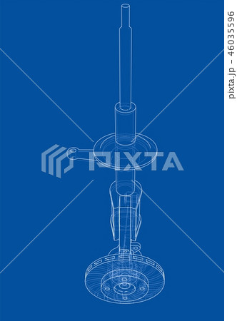 Car dampers with brake disc outline 46035596