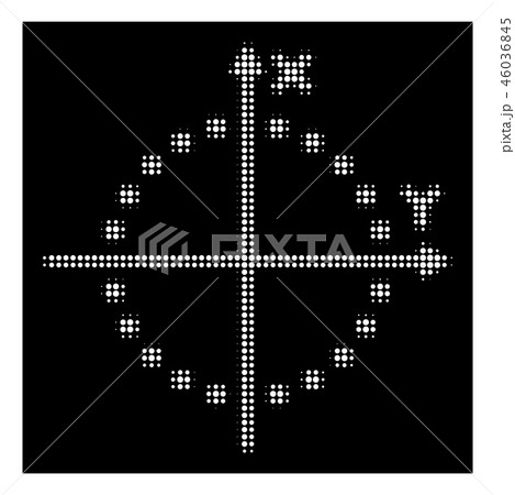 White Halftone Circle Plot Icon 46036845