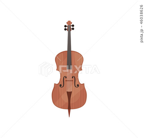 Cello string musical instrument vector Illustration on a white background Cello string musical instrument vector Illustration on a white background 46038626