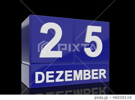 The date of 25 Dezember in white letters The date of 25 Dezember in white letters 46039119