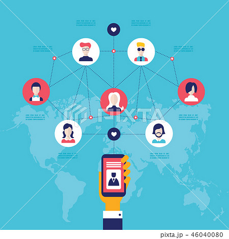 Businessman holding phone Communication concept 46040080