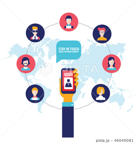 Businessman holding  phone Communication concept 46040081
