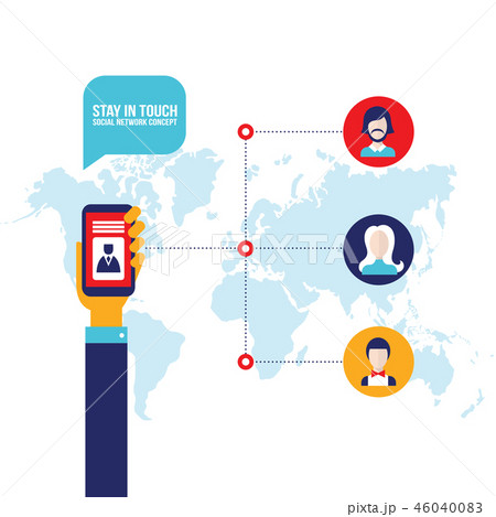 Businessman holding  phone Communication concept 46040083