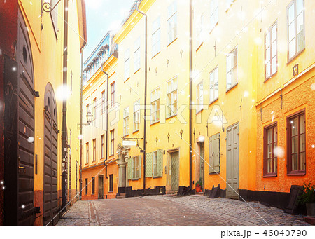 old town street in Stockholm, Sweden old town street in Stockholm, Sweden 46040790