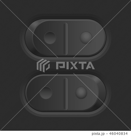 Black switch 3d push buttons 46040834